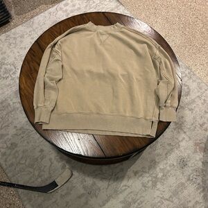 Aerie womens Beige Crewneck Sweater